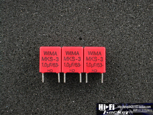 【有货】1uF/63V (105) WIMA MKS-3 聚酯薄膜电容  铜脚   P8