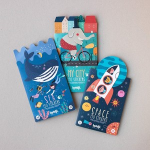 西班牙Londji儿童卡通贴纸可反复贴重复使用贴纸玩具太空海洋动物