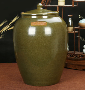 景德镇陶瓷米缸米桶20斤30斤50斤100斤大号储物罐油缸酒坛茶叶罐