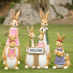 户外花园庭院园艺大号树脂兔子园林景观别墅仿真动物雕塑装饰摆件