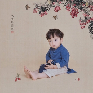 2020新款男童古装汉服儿童复古中国风主题古装1-2岁宝宝摄影服装