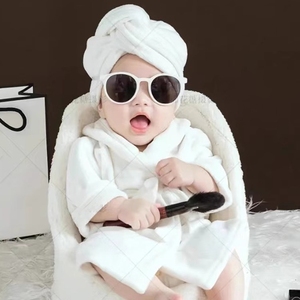 新生儿摄影道具满月百天新生儿摄影服装服饰宝宝拍照服装浴袍套装