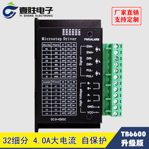 TB6600升级版 42/57步进电机驱动器32细分4.0A 9-42V厂家直供