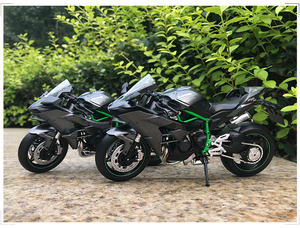 青岛社1:12川崎忍者NINJA H2R摩托车 H2机车模型仿真合金收藏摆件