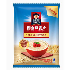 桂格即食燕麦片1000g*2袋装早餐冲饮营养谷物经典原味代餐麦片