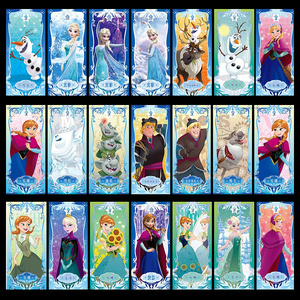 正版冰雪奇缘卡片动漫爱莎公主收藏册纸牌盲盒卡牌迪士尼玩具