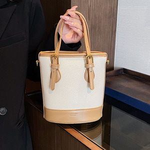 兰戈罗威正品轻奢软皮水桶包包女2023新款时尚百搭单肩斜挎手提包
