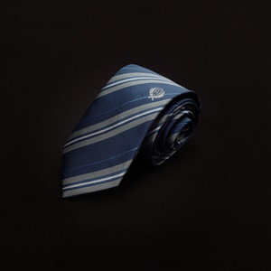 【刺篇】jk/dk制服原创设计刺绣学院风蓝灰色条纹衬衫领带男女款