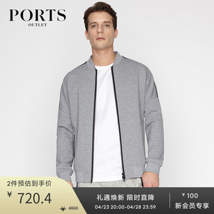 PORTS宝姿outlets男装清仓特价棒球服夹克外套春夏MA8N501ECD011