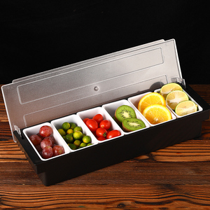 水果盒保鲜盒调味盒酒吧装饰盒三格四格五格六格调料盒吧台用具