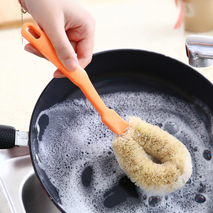 麻纤维不粘油长柄洗锅刷 厨房洗碗除油去污清洁刷子厨房刷锅刷子