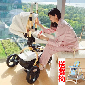 AULON奥云龙高景观婴儿推车可坐可躺轻便折叠新生儿宝宝双向推车