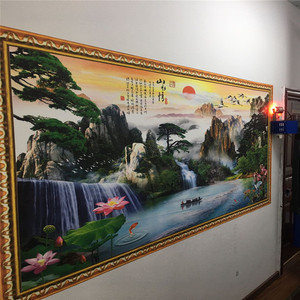 5d壁画墙面彩绘机 背景墙广告喷绘机 室内户外学校文化墙壁绘画机
