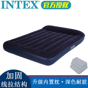 美国INTEX 户外野营家用单双人多尺寸加厚便携带枕充气床垫气垫床