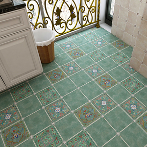 美式厨房地面防水贴纸瓷砖地砖翻新自粘地贴卫生间美边条墙贴耐磨