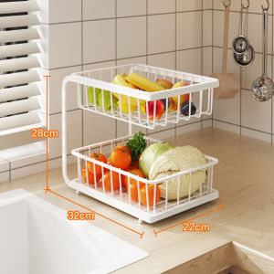 颐馨（yixin）厨房洗菜篮沥水篮水果蔬菜收纳篮筐台面双层洗菜盆