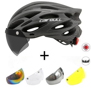 Bicycle with One-piece mountain mtb road bike helmet Breath