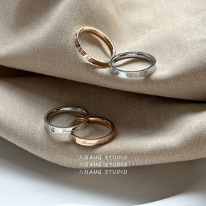 【永恒的爱】气质小众设计高级感百搭爱心钛钢戒指女情侣对戒指环