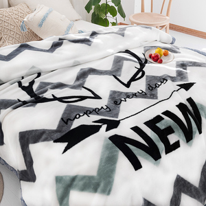 法兰绒毯子冬季拉舍尔毛毯双层加厚床单双人保暖盖毯午睡被子冬天