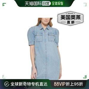 dkny jeans女式牛仔短衬衫连衣裙 - 波罗的海水洗 【美国奥莱】直