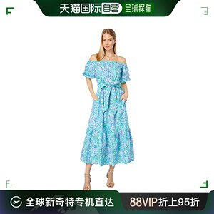 香港直邮潮奢 lilly pulitzer 丽莉.普利策 女士Tamie 露肩连衣裙