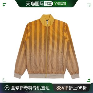 香港直邮FENDI芬迪男士黄色条纹外套FXX013-T70-F0GF8拉链