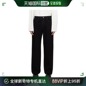 香港直邮潮奢 Solid Homme 男士 黑色未收边牛仔裤 S233PT75