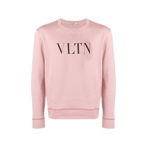 VALENTINO "VLTN"棉质套头衫卫衣藕粉色