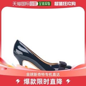 香港直邮FERRAGAMO菲拉格慕女士蓝色小牛皮高跟鞋01B788539594