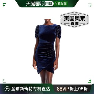 bcbgmaxazria女式幻觉天鹅绒鸡尾酒会礼服和派对礼服 - 深海军蓝