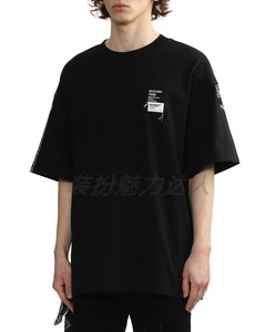 香港专柜 MUSIUM 24春夏男款佩里斯图案拼接徽标短袖T恤00402
