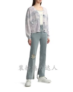 香港专柜 MUSIUM 23春夏女款爱心小标扎染针织开衫00143