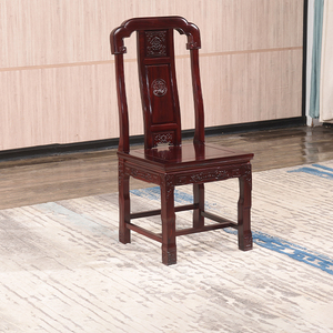 红木餐椅酸枝木椅子象头椅小官帽椅新中式实木茶桌椅靠背椅餐桌椅
