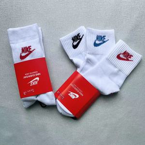 Nike耐克袜子男女高筒白色彩色标志纯棉四季款休闲运动百搭中筒袜