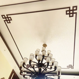 新中式pvc平板线条中式天花吊顶角花 雕花板线条中国风天花板装饰