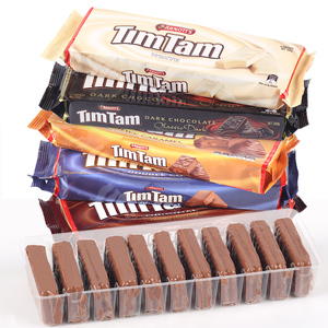 澳大利亚进口雅乐思timtam巧克力夹心饼干原味黑巧克力饼干200g