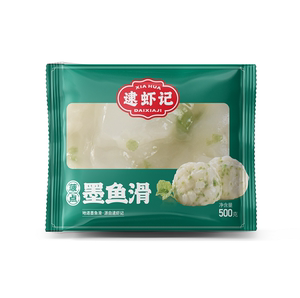 整箱商用逮虾记菠点墨鱼滑500g*20袋 原玖嘉久绿袋豆捞火锅食材