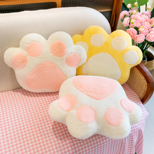 可爱猫爪子抱枕毛绒玩具公仔客厅沙发摆件装饰布娃娃睡觉夹腿枕