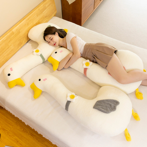 新款网红大白鹅长条抱枕女生睡觉毛绒玩具床上夹腿枕头男生款孕妇