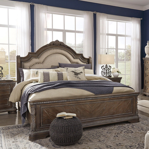 法式复古实木床双人床1.8米美式雕花主卧婚床卧室高端欧式橡木床