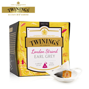 川宁大叶英伦茗香伯爵15袋 英国Twinings进口三角包红茶袋泡茶