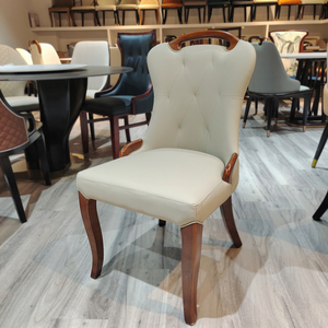实木餐椅现代简约时尚创意家用餐厅酒店桌椅皮革靠背轻奢整装椅子
