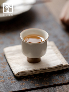 新款宋式小高杯功夫茶具品茗杯中式家用单个主人杯个人杯茶盏