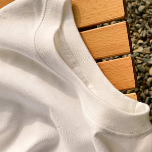 新疆棉270g重磅精梳棉简约白色短袖T恤女纯棉厚实不透内搭打底ins