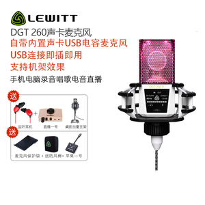 LEWITT/莱维特 DGT 260电容麦克风话筒手机唱歌电音设备直播