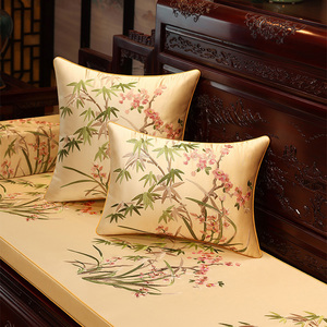 现代中式红木沙发垫坐垫定制实木家具防滑薄厚海绵垫椅垫圈椅垫子