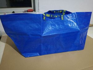 IKEA宜家国内代购 弗拉塔 搬运袋 编织袋 购物袋 中号大号 蓝色