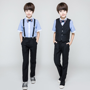 儿童西装套装花童礼服韩版钢琴演出服男童帅气西服主持人服装正装