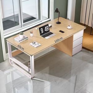 长条桌子长方形工作台办公桌家用专用电脑桌卧室小型带抽屉过线孔