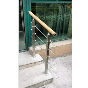 不锈钢柱子阳台室内门外楼梯白钢网红栏杆护栏扶手自装活动头配件